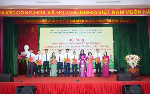 Sơ đồ Bộ máy tổ chức xã Phù Đổng - Thành phố Hà Nội