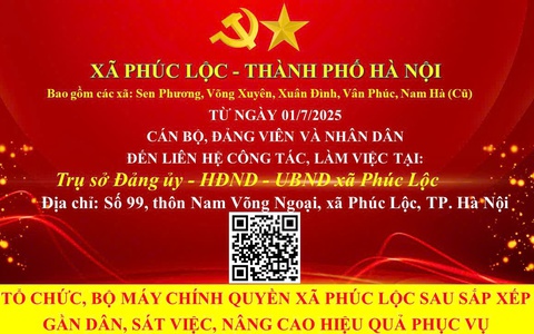 ĐẢNG ỦY, HĐND, UBND, UBMTTQ, PHÒNG CHUYÊN MÔN, ĐƠN VỊ SỰ NGHIỆP XÃ PHÚC LỘC