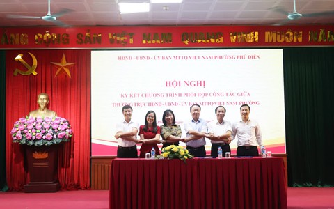 Sức mạnh đồng thuận tại phường Phú Diễn qua lễ ký kết chương trình công tác