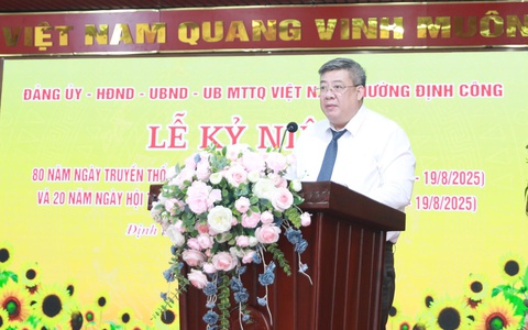PHƯỜNG ĐỊNH CÔNG TỔ CHỨC KỶ NIỆM 80 NĂM NGÀY TRUYỀN THỐNG CÔNG AN NHÂN DÂN VÀ 20 NĂM NGÀY HỘI TOÀN DÂN BẢO VỆ AN NINH TỔ QUỐC
