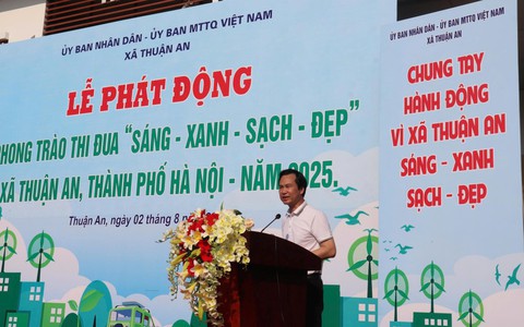 Xã Thuận An phát động Phong trào thi đua “Sáng - Xanh - Sạch - Đẹp”