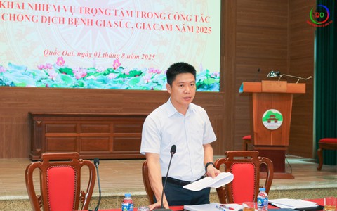 Xã Quốc Oai triển khai nhiệm vụ trọng tâm trong công tác phòng, chống dịch bệnh gia súc, gia cầm năm 2025