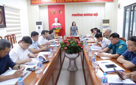 Họp Tổ tuyên truyền, vận động nhân dân GPMB thực hiện Dự án xây dựng nhà ở cho lực lượng vũ trang CAND tại phường Dương Nội