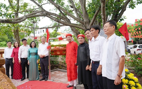 Xã Đan Phượng gắn biển 3 công trình trọng điểm chào mừng Quốc khánh 2/9