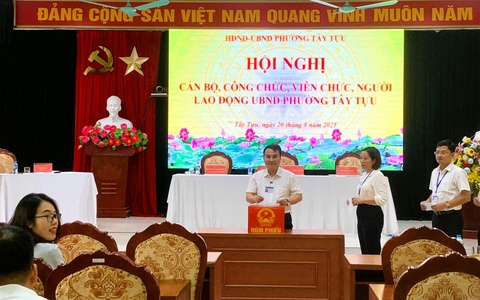 UBND phường Tây Tựu tổ chức Hội nghị cán bộ, công chức, viên chức, người lao động năm 2025