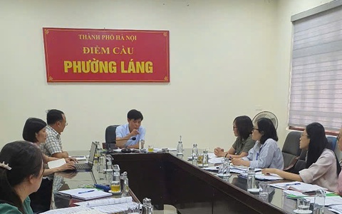 UBND phường Láng làm việc với Ngân hàng Chính sách Xã hội Đống Đa về việc thực hiện nhiệm vụ trên địa bàn phường 6 tháng cuối năm 2025