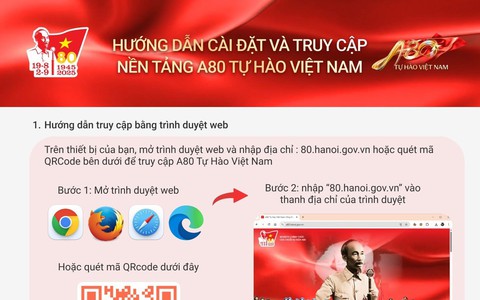 Hướng dẫn cài đặt và truy cập nền tảng A80 - Tự hào Việt Nam.
