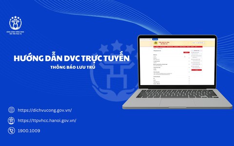 Hướng dẫn công dân thực hiện thủ tục “Thông báo lưu trú” trực tuyến trên Cổng Dịch vụ công Quốc gia