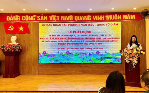 PHƯỜNG VĂN MIẾU – QUỐC TỬ GIÁM TĂNG CƯỜNG CÔNG TÁC PHÒNG, CHỐNG DỊCH BỆNH SỐT XUẤT HUYẾT PHỤC VỤ CAO ĐIỂM KỶ NIỆM 80 NĂM CÁCH MẠNG THÁNG TÁM VÀ QUỐC KHÁNH 2/9