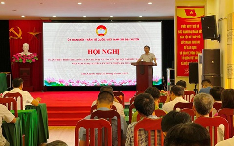 Xã Đại Xuyên quán triệt, triển khai công tác chuẩn bị tổ chức Đại hội đại biểu MTTQ Việt Nam xã Đại Xuyên lần thứ I, nhiệm kỳ 2025 - 2030.