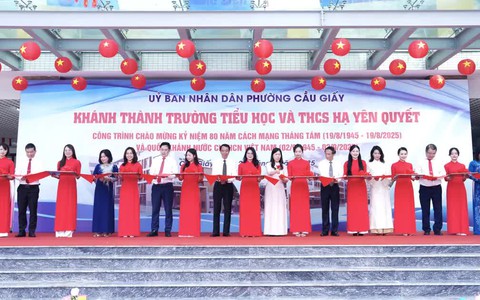 Phường Cầu Giấy: khánh thành trường Tiểu học và THCS Hạ Yên Quyết