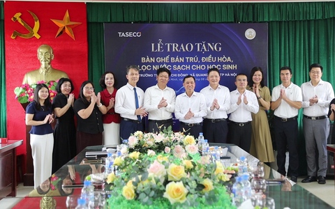 Tập đoàn Taseco tài trợ cơ sở vật chất phục vụ bán trú học đường trị giá 1,66 tỷ đồng cho trường Tiểu học Chi Đông