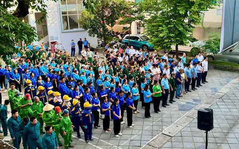 Lễ ra quân tổng vệ sinh môi trường trên địa bàn phường Nghĩa Đô
