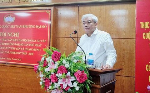 MTTQ phường Đại Mỗ đóng góp ý kiến vào dự thảo Văn kiện Đại hội Đảng các cấp