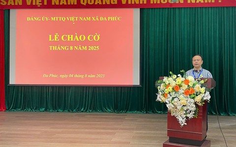  ĐẢNG ỦY - UBMTTQ VN xã - Lễ chào cờ tháng 8/2025, triển khai nhiệm vụ chính trị trọng tâm.