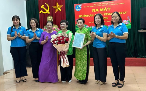Chi hội phụ nữ TDP số 16 cụm Ngọc Thuỵ-phường Bồ Đề ra mắt câu lạc bộ “Tiếng hát dân ca”