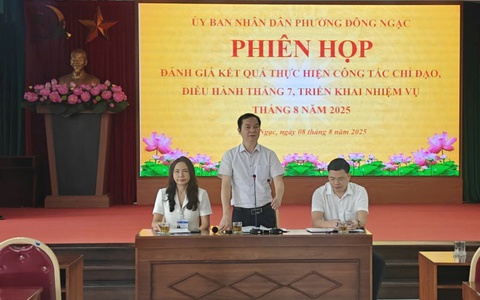 ỦY BAN NHÂN DÂN PHƯỜNG ĐÔNG NGẠC TỔ CHỨC PHIÊN HỌP ĐÁNH GIÁ CÔNG TÁC CHỈ ĐẠO, ĐIỀU HÀNH CÁC NHIỆM VỤ THÁNG 7, TRIỂN KHAI NHIỆM VỤ TRỌNG TÂM THÁNG 8 NĂM 2025