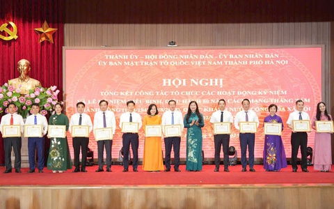 Sơn Tây  vinh dự nhận Bằng khen của TP Hà Nội vì có thành tích trong tổ chức các hoạt động kỷ niệm sự kiện A80