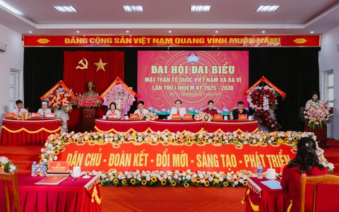 ĐẠI HỘI MẶT TRẬN TỔ QUỐC VIỆT NAM XÃ BA VÌ THÀNH CÔNG TỐT ĐẸP