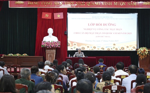 Xã Thường Tín nâng cao chất lượng, hiệu quả hoạt động của cán bộ công tác mặt trận cơ sở.