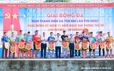 Xã Yên Bài khai mạc giải bóng đá nam thanh niên xã Yên Bài lần thứ nhất, năm 2025