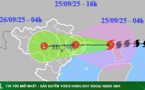 Bão số 9 Ragasa giật cấp 11 đang lao nhanh vào đất liền nước ta
