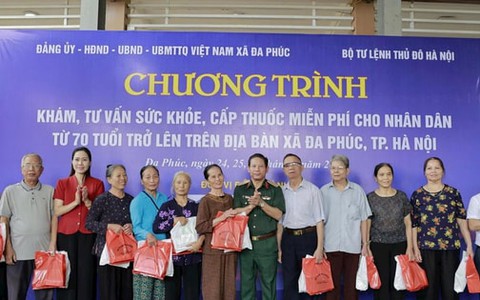 Đa Phúc khám, cấp thuốc miễn phí cho người dân từ 70 tuổi trở lên