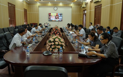 Cử tri xã Thanh Oai tham dự trực tuyến hội nghị tiếp xúc cử tri của Đoàn đại biểu Quốc hội Thành phố Hà Nội