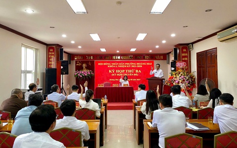KỲ HỌP THỨ BA (KỲ HỌP CHUYÊN ĐỀ) HĐND PHƯỜNG HOÀNG MAI