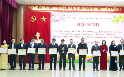 HẠ BẰNG TỔNG KẾT PHONG TRÀO THI ĐUA YÊU NƯỚC, KHEN THƯỞNG CÁC TẬP THỂ, CÁ NHÂN TIÊU BIỂU