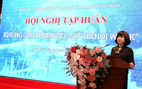Phường Bồ Đề tập huấn không gian làm việc số 