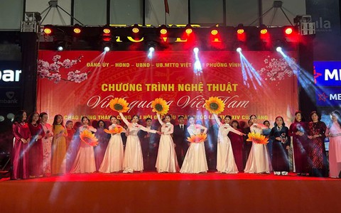 Phường Vĩnh Tuy tổ chức chương trình nghệ thuật “Vinh quang Việt Nam” chào mừng thành công Đại hội đại biểu toàn quốc lần thứ XIV của Đảng 