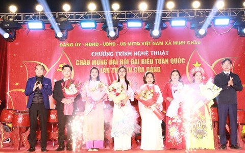 XÃ MINH CHÂU TỔ CHỨC CHƯƠNG TRÌNH NGHỆ THUẬT CHÀO MỪNG THÀNH CÔNG ĐẠI HỘI ĐẠI BIỂU TOÀN QUỐC LẦN THỨ XIV CỦA ĐẢNG