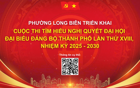 Đảng ủy phường Long Biên triển khai Cuộc thi tìm hiểu Nghị quyết Đại hội đại biểu Đảng bộ Thành phố lần thứ XVIII
