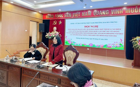 Phường Hai Bà Trưng phát động đợt thi đua cao điểm chào mừng Đại hội Đảng toàn quốc lần thứ XIV và chào đón Tết Bính Ngọ năm 2026