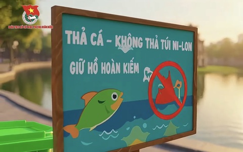 Đoàn Thanh niên phường Hoàn Kiếm thực hiện clip tuyên truyền “Thả cá – Không thả túi nilon”