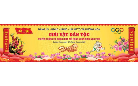 Xã Dương Hoà tổ chức giải Vật dân tộc truyền thống mừng Đảng, mừng Xuân Bính Ngọ năm 2026 