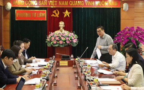 Họp triển khai nhiệm vụ của Ban bầu cử đại biểu Quốc hội khóa XVI ở Đơn vị bầu cử đại biểu Quốc hội số 4 của Thành phố Hà Nội