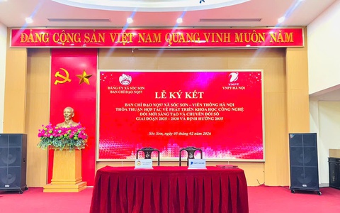 Xã Sóc Sơn ký kết Thỏa thuận hợp tác chiến lược với VNPT Hà Nội, tạo đột phá trong chuyển đổi số
