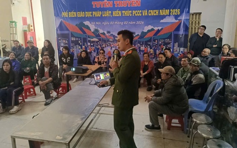 Khương Đình: Tăng cường tuyên truyền phòng cháy, chữa cháy tại chợ Kim Giang dịp Tết Nguyên đán Bính Ngọ 2026