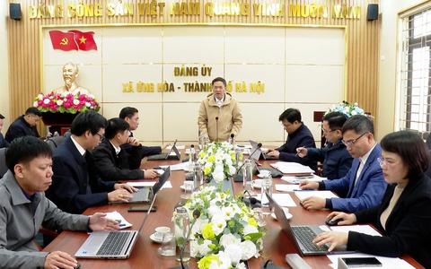 BAN CHỈ ĐẠO BẦU CỬ XÃ ỨNG HOÀ NGHE BÁO CÁO VỀ KẾT QUẢ MỘT SỐ NỘI DUNG TRONG CÔNG TÁC BẦU CỬ ĐẠI BIỂU HĐND NHIỆM KỲ 2026 – 2031.