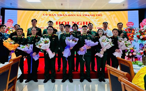 Hội nghị công bố Quyết định, ra mắt Ban CHQS Xã và gặp mặt các đơn vị quân đội đóng quân trên địa bàn