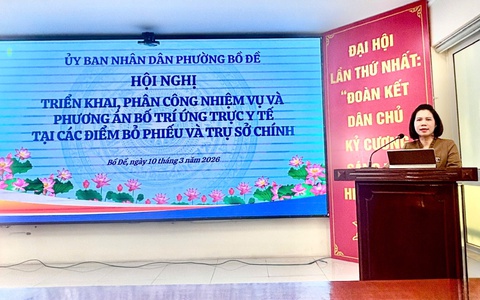 TRẠM Y TẾ PHƯỜNG BỒ ĐỀ TRIỂN KHAI PHƯƠNG ÁN BỐ TRÍ ỨNG TRỰC Y TẾ PHỤC VỤ CÔNG TÁC BẦU CỬ