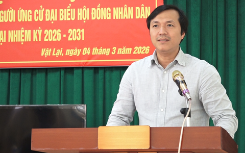 Hội nghị tiếp xúc cử tri để những người ứng cử đại biểu HĐND xã Vật Lại, khóa XXI nhiệm kỳ 2026 - 2031, tại đơn vị Bầu cử số 04 thực hiện quyền vận động bầu cử