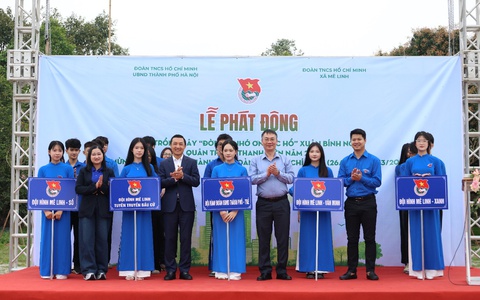 Đoàn TNCS Hồ Chí Minh xã Mê Linh phát động Ra quân Tháng Thanh niên và Tết trồng cây năm 2026