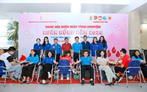 Phường Cầu Giấy tổ chức Ngày hội hiến máu tình nguyện chào mừng Ngày hội non sông năm 2026