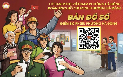 Quét QR tìm điểm bầu cử: Sáng kiến số của thanh niên Hà Đông