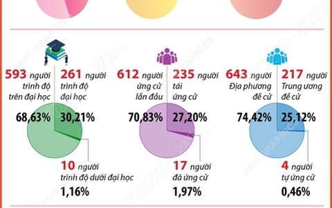 Thống kê cơ cấu 864 người ứng cử Đại biểu Quốc hội khóa XVI