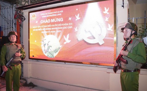 CÔNG AN PHƯỜNG LÁNG: TUẦN TRA VŨ TRANG XUYÊN ĐÊM BẢO VỆ NGÀY HỘI NON SÔNG