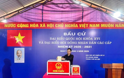 Gần 42 nghìn cử tri tại xã Quang Minh đã tham gia bỏ phiếu, đạt 98,94%